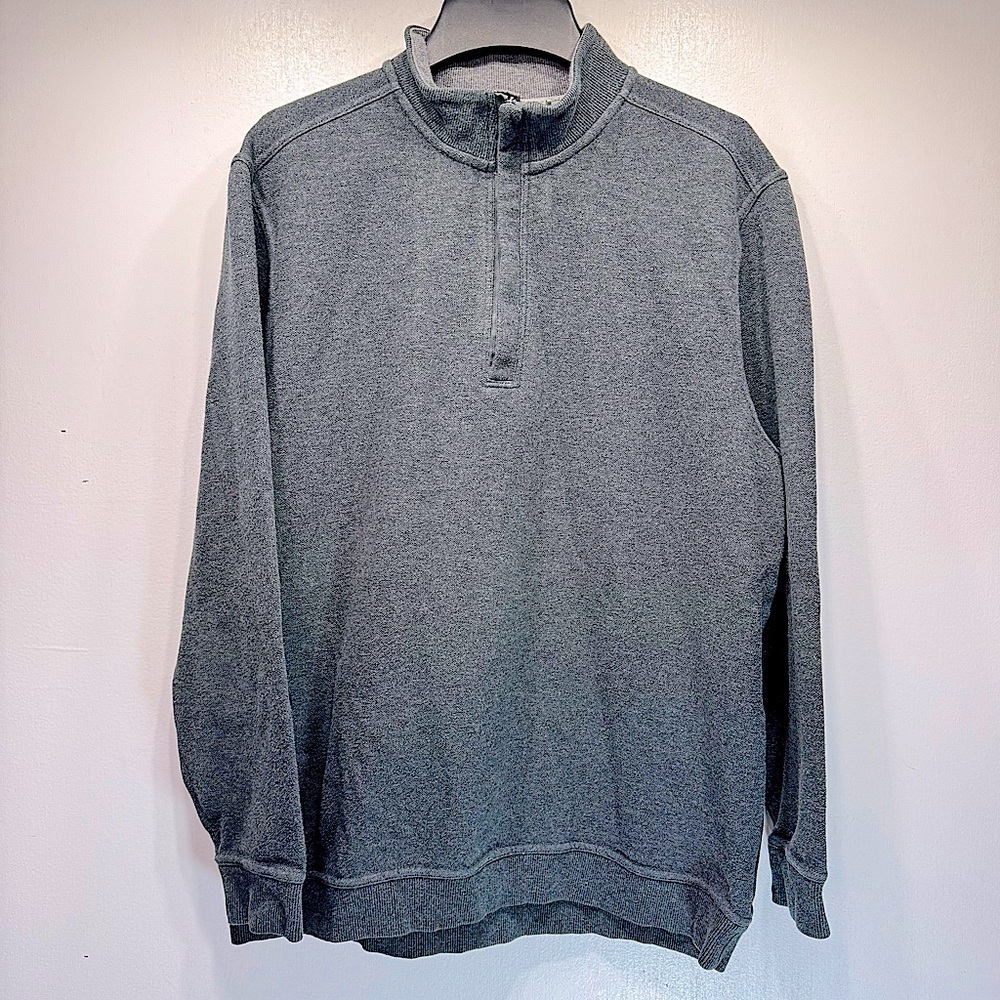 Walter Hagen 11 Majors Dark Gray Quarter Zip Golf Pullover Sweatshirt Large